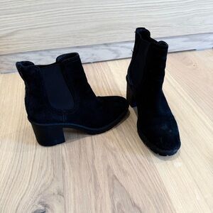 Vince Black Suede Ankle Booties